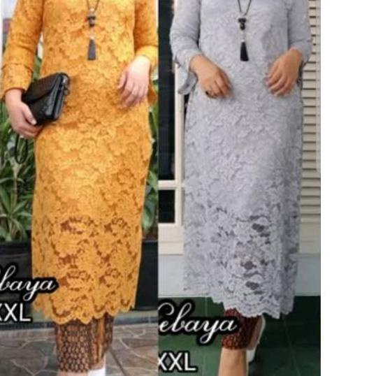 ♢ Setelan kebaya tunik Kinanti / kebaya brokat murah /long tunik brokat ♡