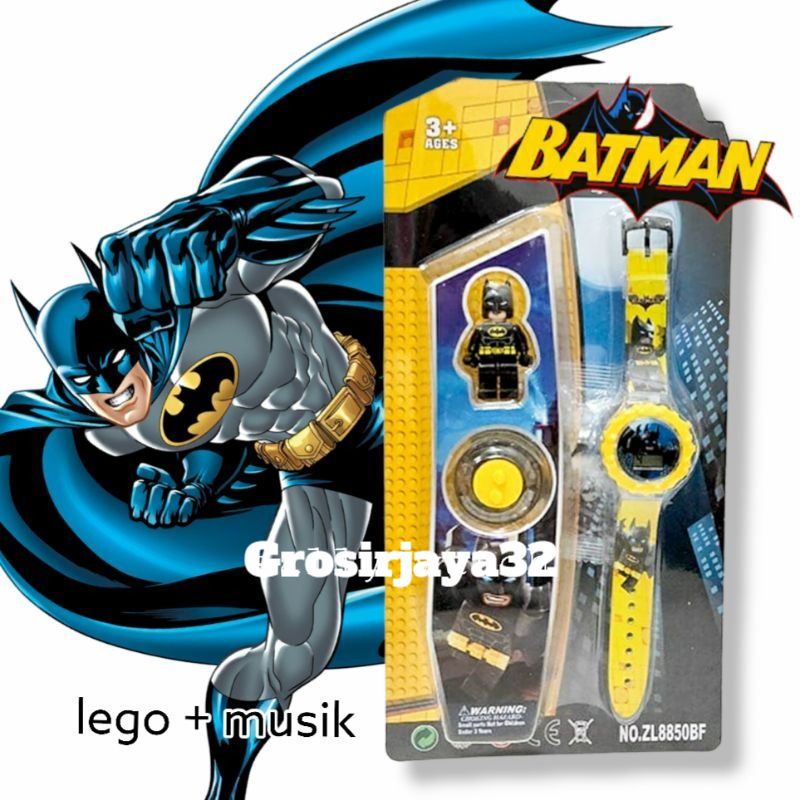 Jam tangan anak cewek dan cowok Lolly karet + musik karakter lucu