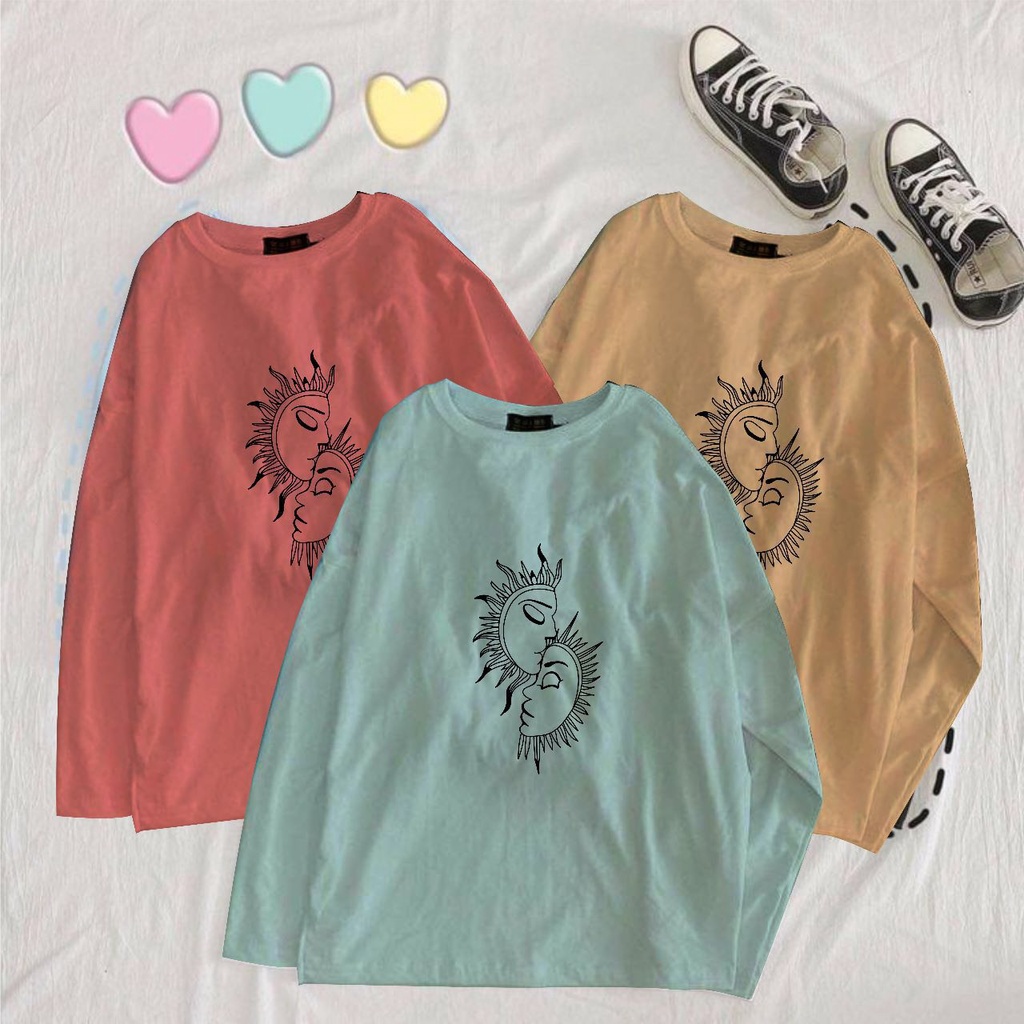 KAOS LENGAN PANJANG MOTIF MATAHARI