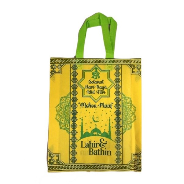 Tas Goodie Bag Lebaran Idul Fitri ukuran Jumbo 38x45 LUSINAN Kantong Bingkisan - tas souvenir lebaran - kantong parcel hadiah hampers - tas spon bon spoun bound sponboun besar - tas jinjing lebaran - godi bag parsel