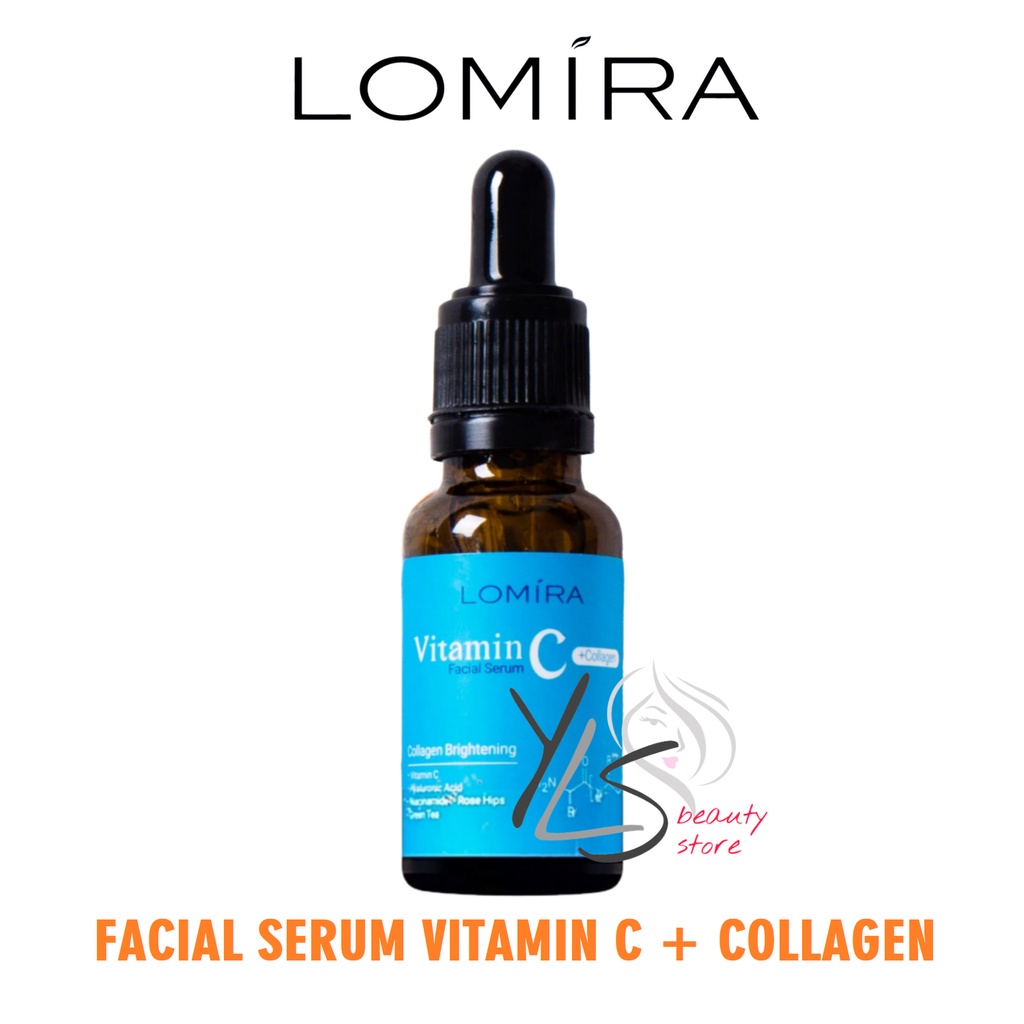 LOMIRA FACIAL SERUM VITAMIN C + COLLAGEN - TERDAFTAR BPOM - FACIAL SERUM LOMIRA - SERUM WAJAH MURAH