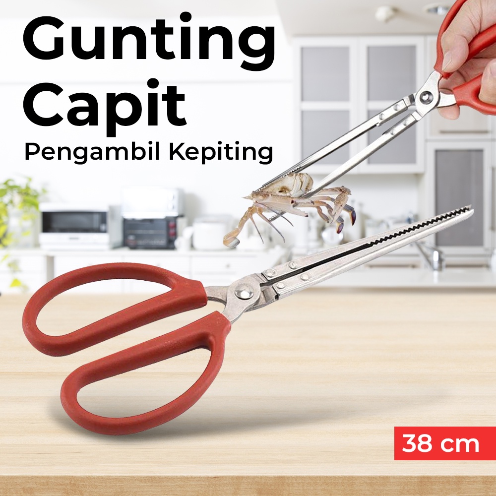 

Crab Tongs Gunting Capit Pengambil Kepiting Flat