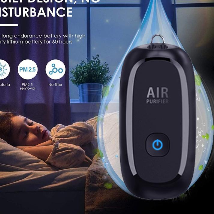 Jamay M8 Air Purifier Personal Ionizer Portable Purifier Kalung Necklace Ion Negatif Tbk