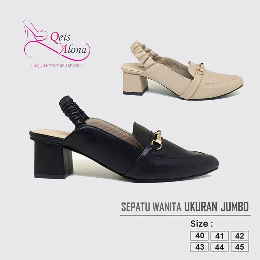 10 MODEL |HEELS MULES| Sepatu Wanita Ukuran Besar Jumbo | Sandal Bustong Big Size | Heel Pesta Formal Cantik Mewah Elegan ORIGINAL