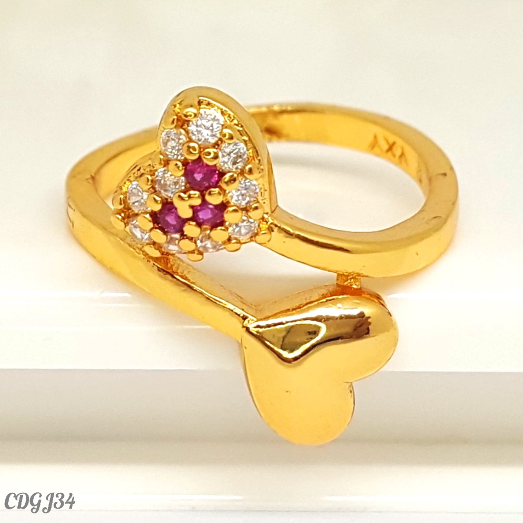 PGX Cincin Xuping Wanita Lapis Emas Aksesoris Perhiasan Fashion Premium - Z204