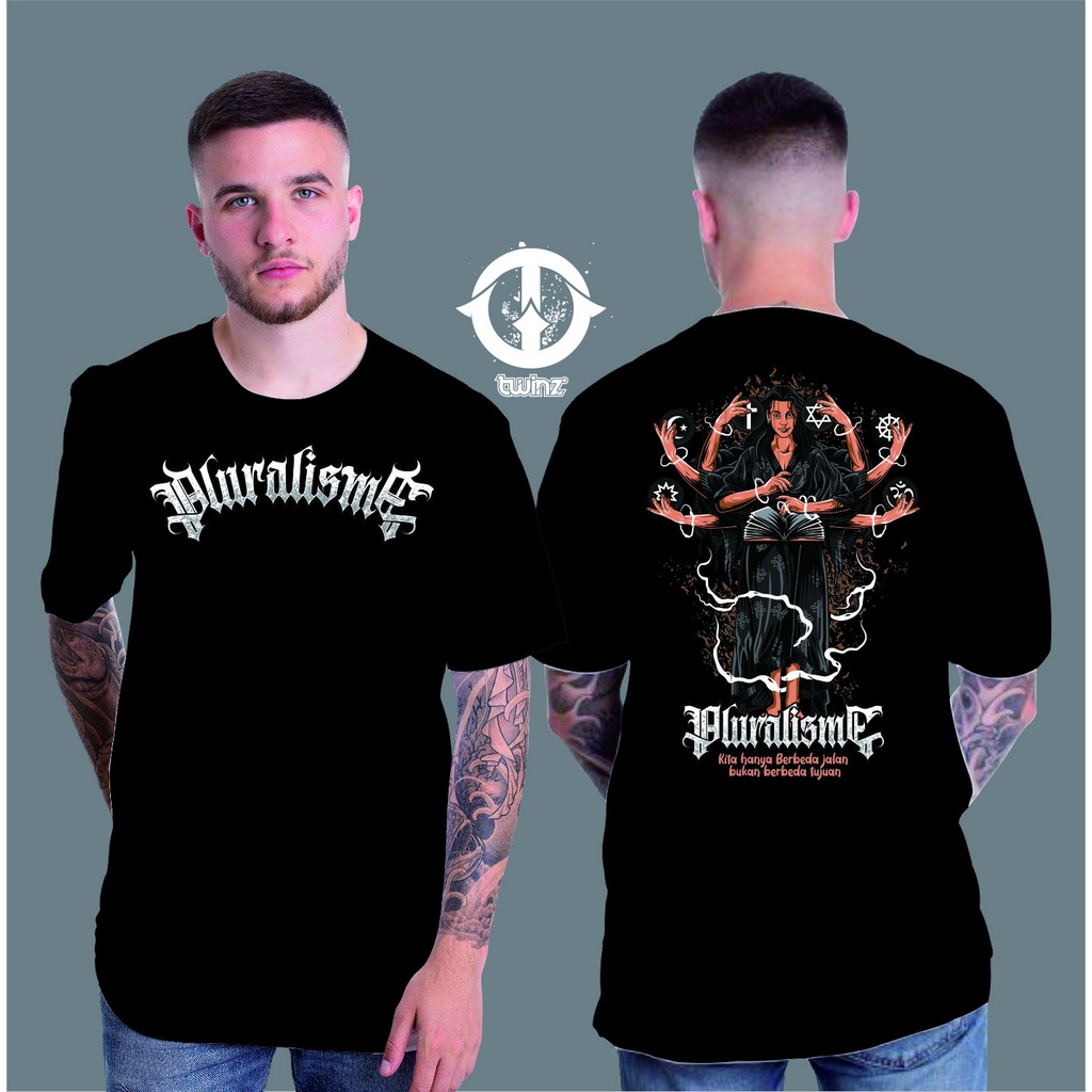 KAOS PRIA PLURALISME X BAPHOMET  COD BAYAR DITEMPAT SIZE M L XL XXL