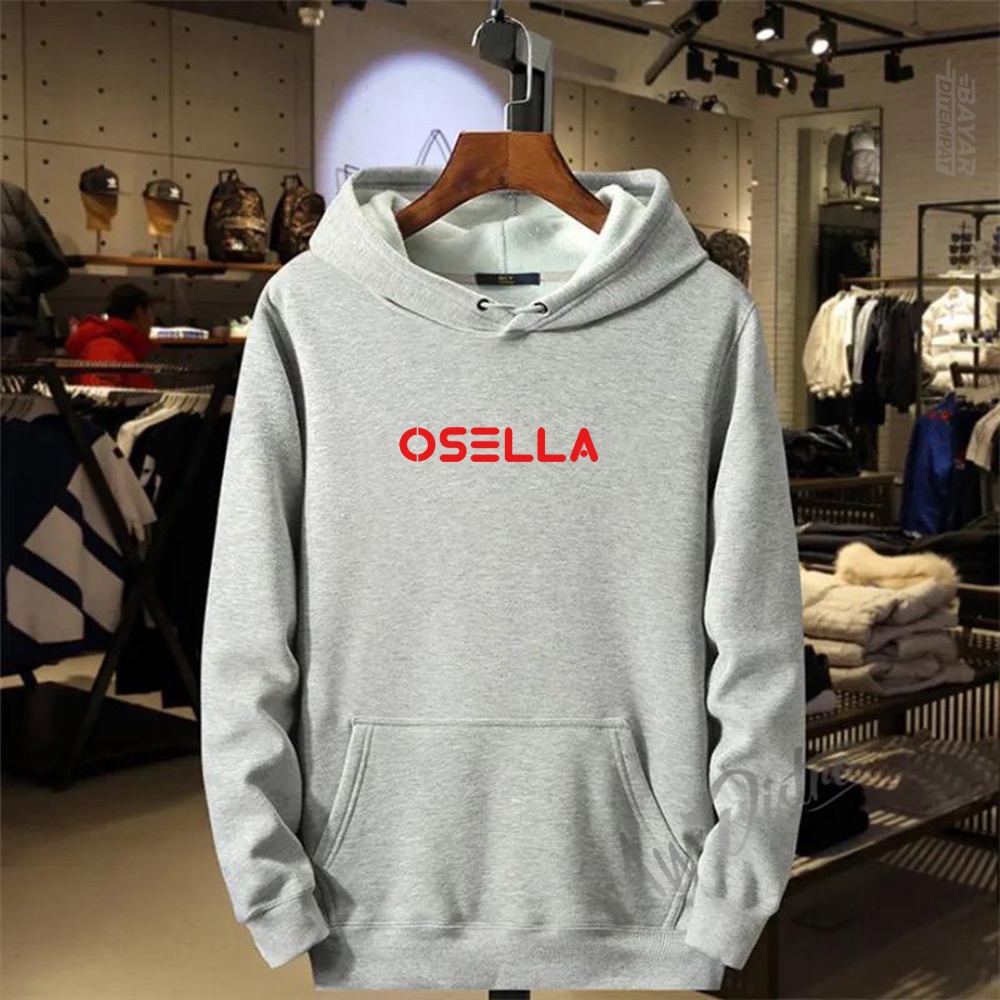 COD Hoodie Distro OSL Text Merah Premium Quality Sweater Tulisan Jaket Cewek/ Cowok Kata-Kata Hoodie Sablon