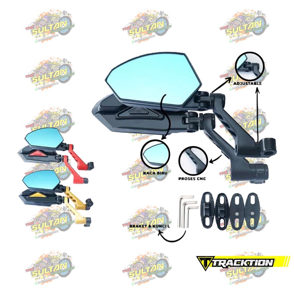 KACA SPION LIPAT PHANTOM V2 CNC UNIVERSAL TRACKTION