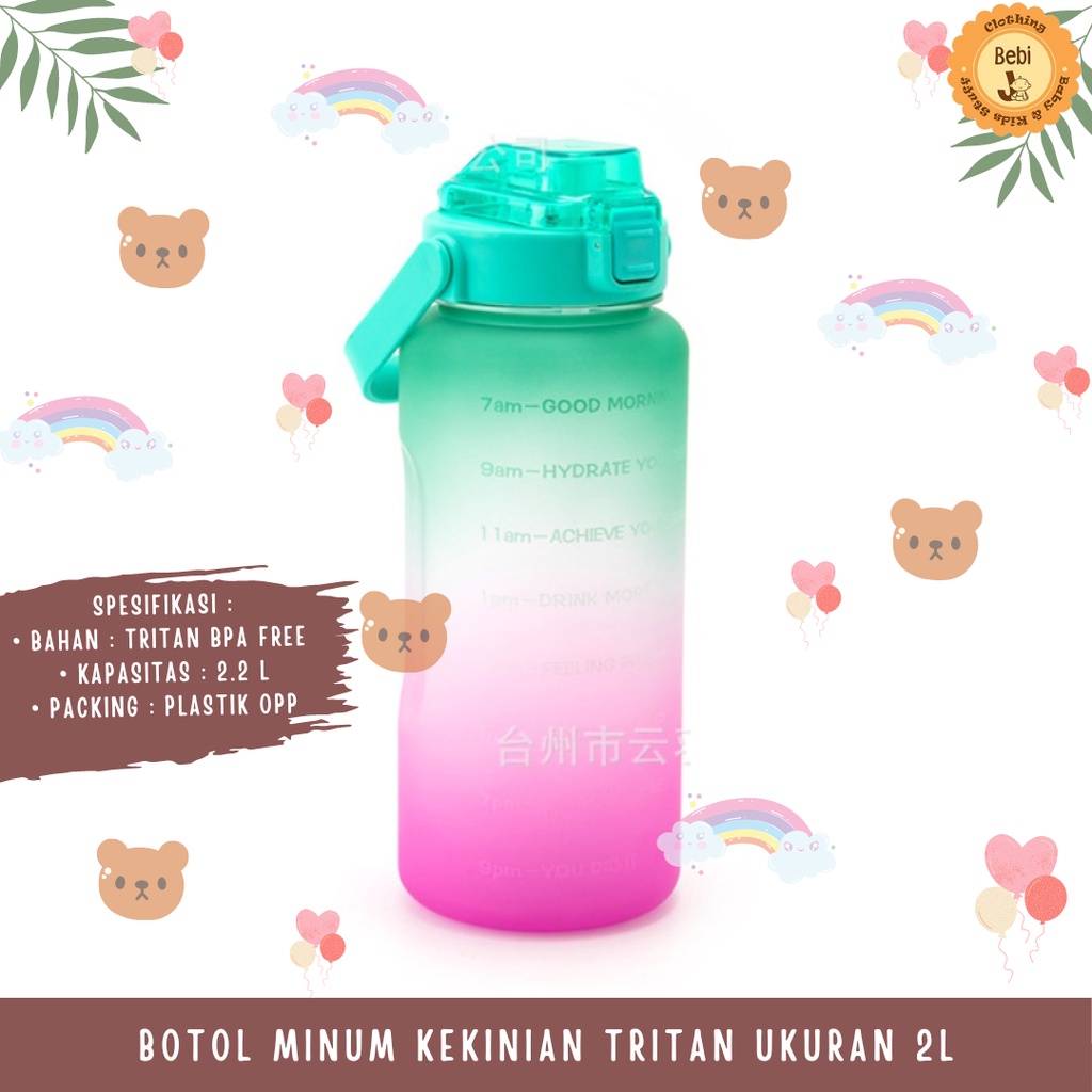 BOTOL MINUM TRITAN KEKINIAN UKURAN 2L