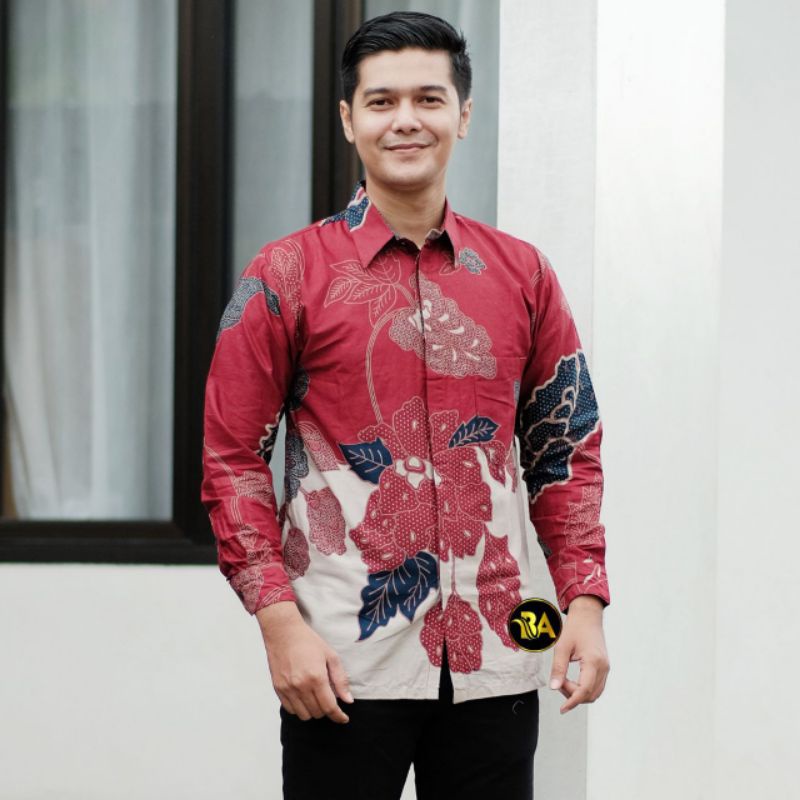 Kemeja Batik Pria Jumbo Big Size M L XL XXL XXXL XXXXL XXXXXL Kemeja Batik Jumbo Lengan Panjang Motif Berkualitas