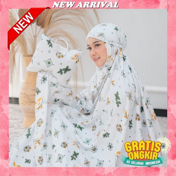 Serbaserbi21- Mukena Dewasa Perempuan Alat Sholat Perlengkapan Solat Sarung Telengkung Mukenah Katun