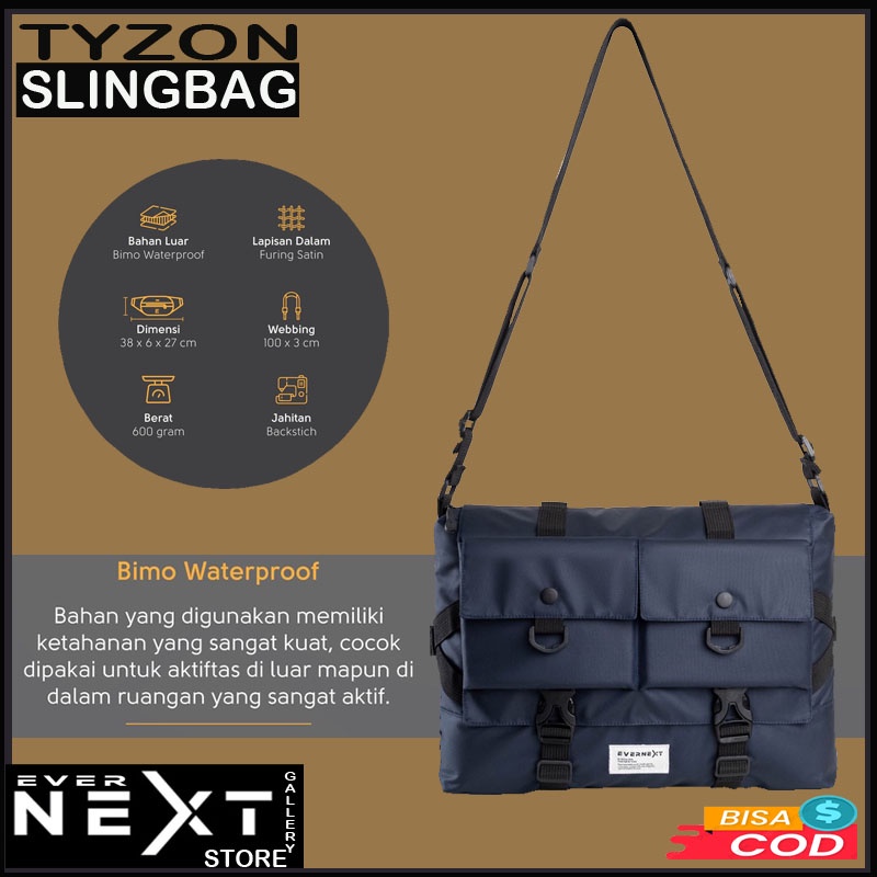 Tas selempang slingbag kaum milenial waterproof muat laptop 14 - 15.6 inch unisex pria terbaru tas sling bag laptop asus acer lenovo anti air tas waist bag pria kualitas eksklusif distro outdoor tas shoulder bag tas selempang bahu pria tas cowok laki laki