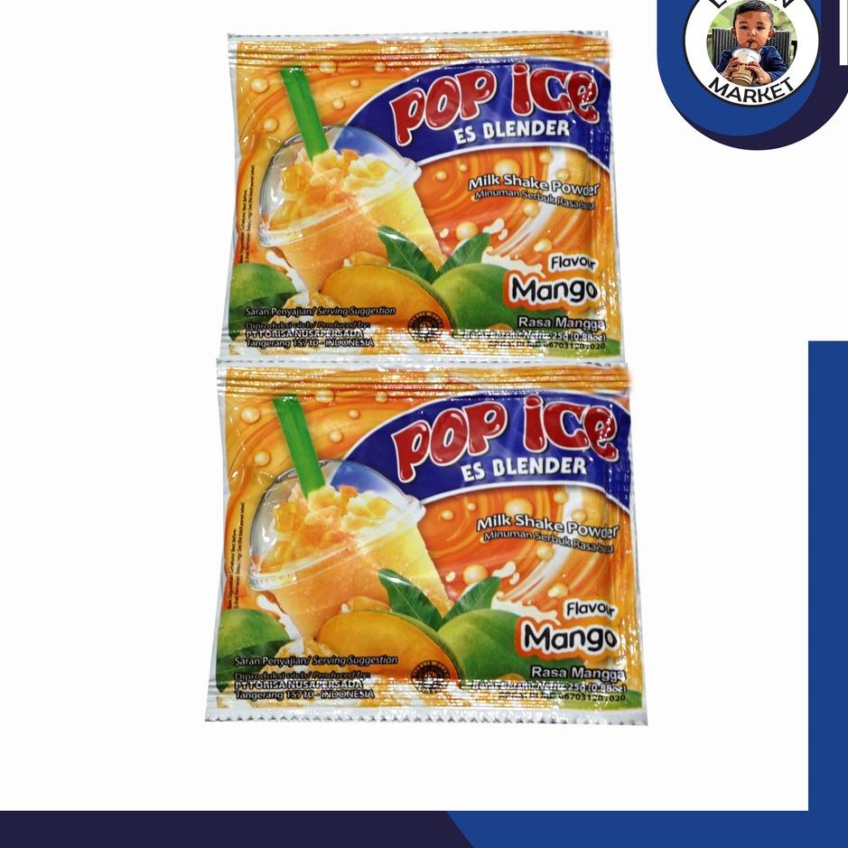 

[KODE 77] Pop Ice Es Blender Mangga Mango Renceng 10 Pcs Sachet 25gram 25 gram