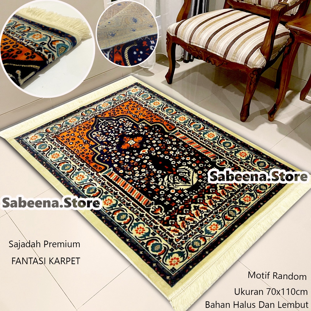 Sajadah Turki Fantasi Karpet Bahan Super Tebal Dan Halus Perlengkapan Sholat Pakaian Muslim by Sabeena.Store