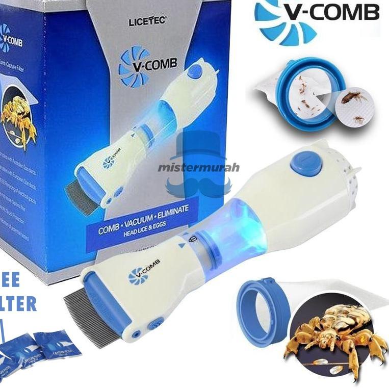 ➾ ORIGINAL V-COMB SERIT PENGHILANG SISIR KUTU ELEKTRIK SERIT RAMBUT VACUM VAKUM MB ✤