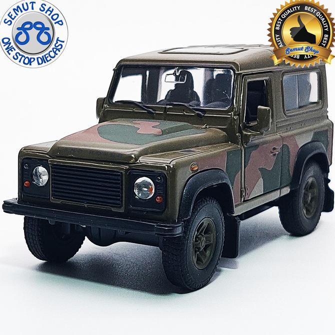 Welly Nex Land Rover Defender Military Edition Miniatur mobil Tentara