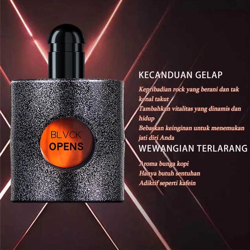 Farfum wanita Parfum Wanita Black Opium Parfum Kopi Aroma Ringan Tahan Lama Tik Tok Gaya Sama 50ML Kopi espresso dan sentuhan keharuman bunga Wangi misterius dan elegan tahan lama