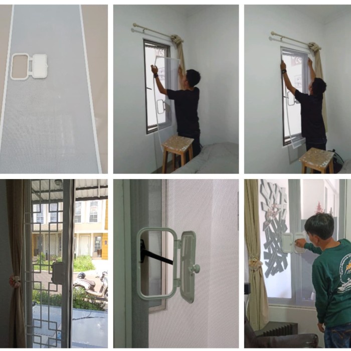 Terlaris Kawat Nyamuk Magnet / Penutup Jendela / Kasa Nyamuk Fiberglass