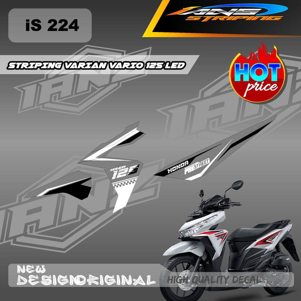 STIKER BODY VARIO 125 LED KONSEP PROSTREET CUSTOM VARIOAN WARNA / DECAL HONDA VARIO 125 SEMI FULL BODY / STIKER KERETA HONDA VARIO IS224