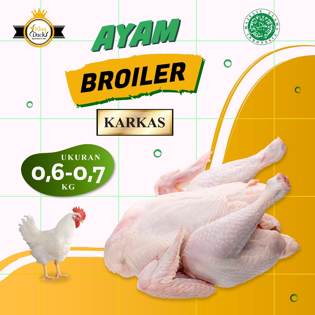 

AYAM BOILER 0.6 KG - 1.0 KG (Berat Bersih) TANPA KEPALA KAKI