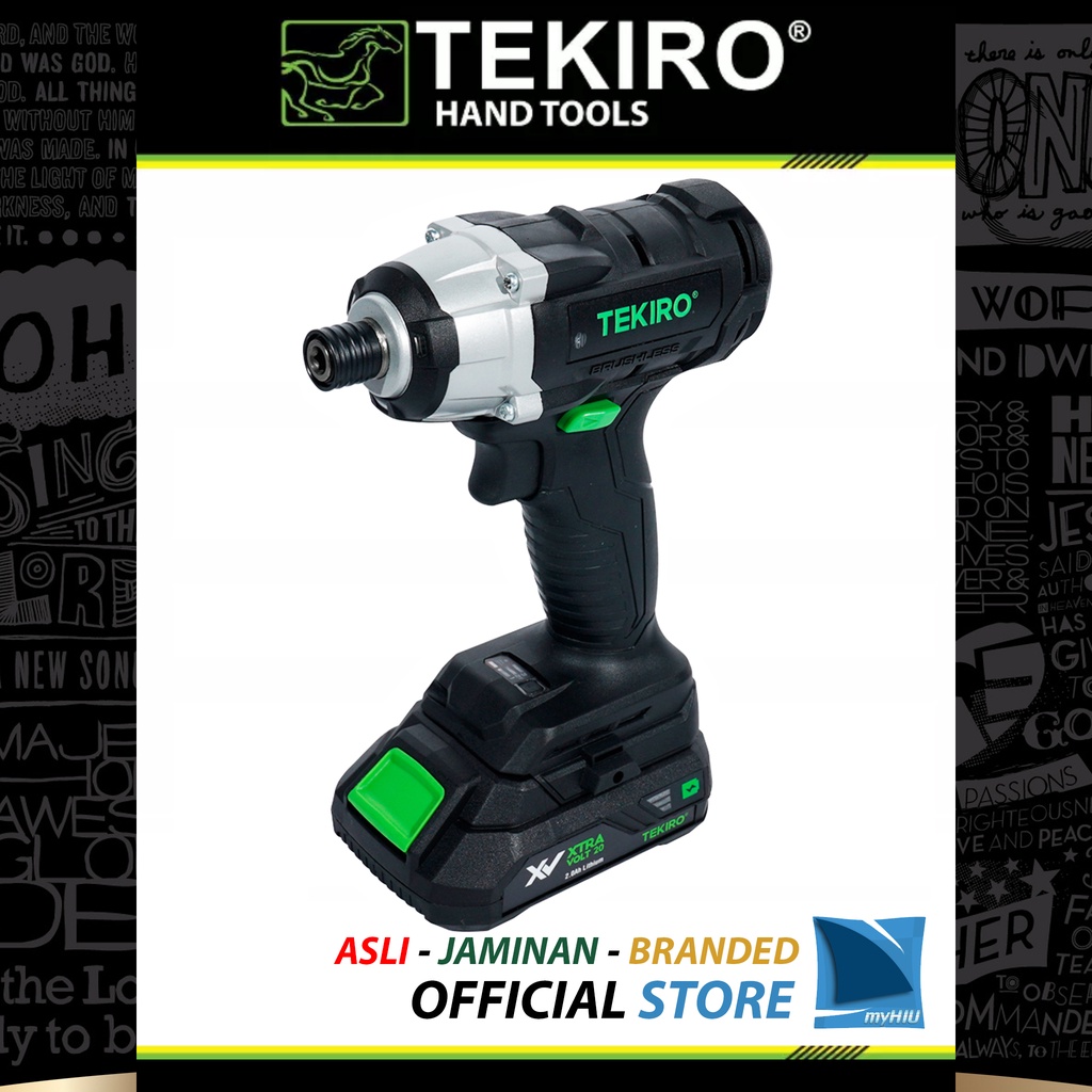 Kunci Obeng Pukul Tanpa Kabel 20 volt - CORDLESS BRUSHLESS IMPACT SCREWDRIVER TEKIRO