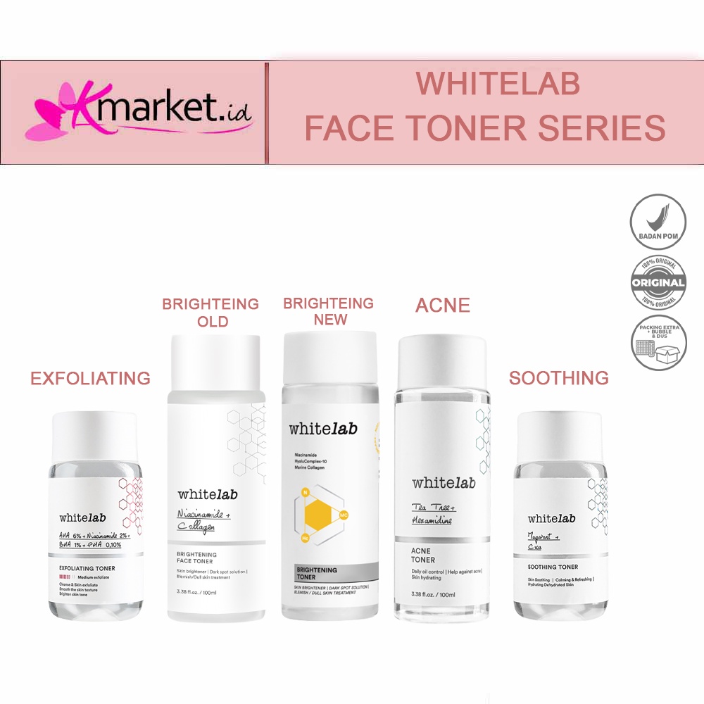 [BPOM] Whitelab Toner [Brightening Face Toner| Acne Toner | Soothing Toner | Exfoliating Toner]