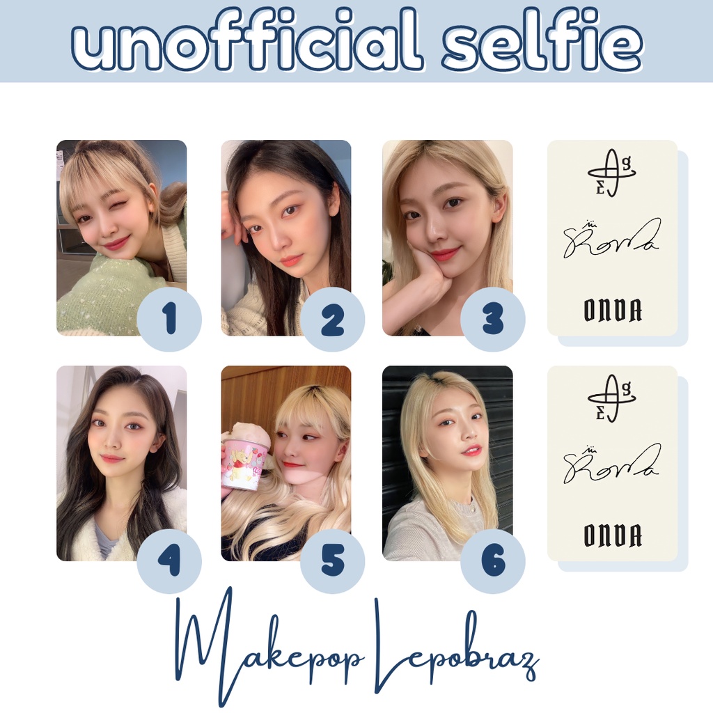 [MIN. 3 PC] EVERGLOW UNOFFICIAL SELFIE - GIRLFRIENDABLE PC AISHA EU E:U MIA ONDA YIREN SIHYEON