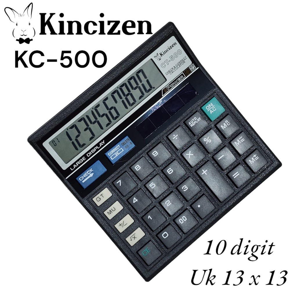 

Kalkulator Calculator KINCIZEN KC-500 KC 500 10 Digit KC 500 10 Digit Warna Hitam 10 Digit