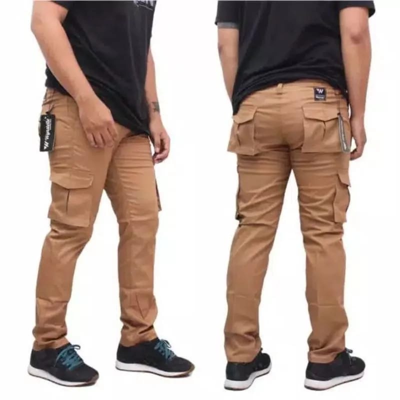 CELANA KARGO KIMPUL PANJANG bahan katun twill