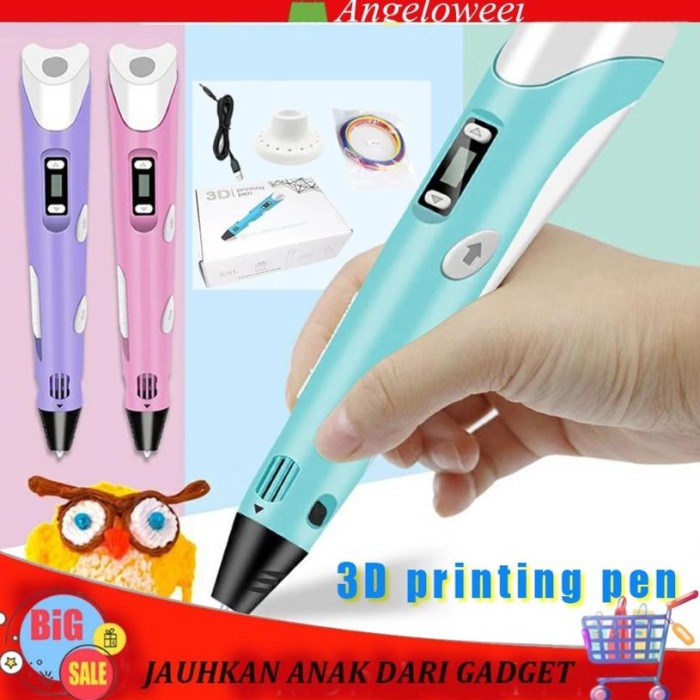 

Terlaris 3D Pen / Pulpen 3D / Pena 3D Printing Pen / Magic 3D Stereoscopic
