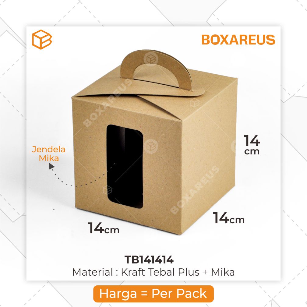 Box, Packing, Kemasan, Dus, Toples Box, Cake Box, Gift Box | TB141414 (20pc)