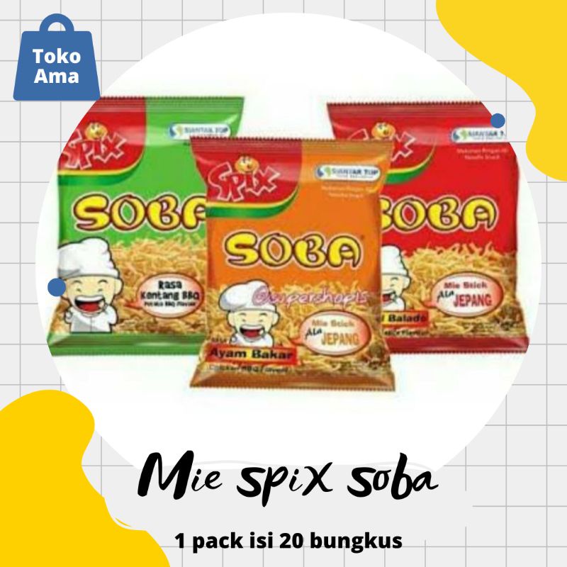 

[Harga grosir] spix mie soba 1 renteng isi 10 bungkus