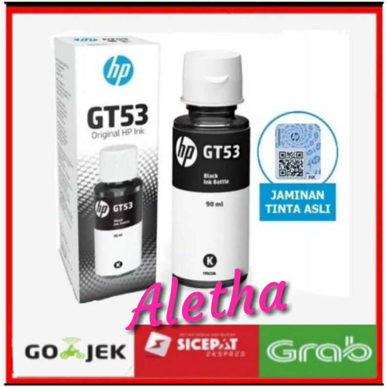 Tinta HP GT 53 Black / Hitam. Original ink bottle 1VV22AA. GT53Black