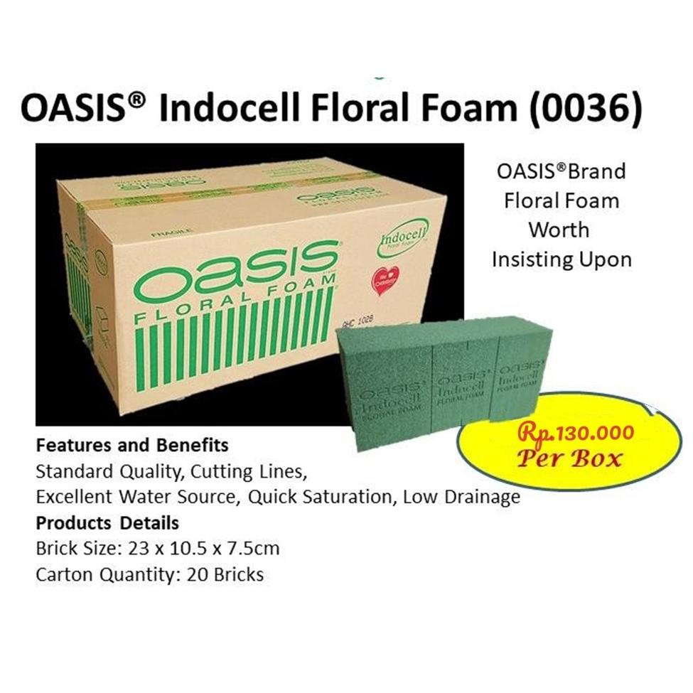 VIRAL Oasis floral foam moss indocell savana wasis basah isi 20pcs/dus barang florist fresh flower 0