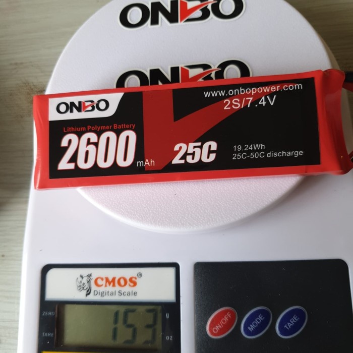 Lipo Battery 2s 7.4v 2600mah 25-50c Onbo Nano Power ( lavar stores id )