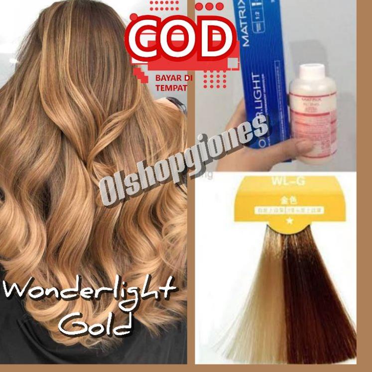 ❆ CAT Matrix Wonderlight Gold WL-G + oxydant ( campuran ) cat rambut wonder light socolor ➹