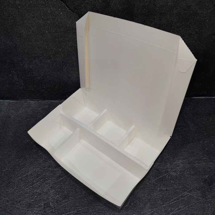 Terlaris Lunch Box Sekat 5 Isi 100 Pc Paper Rice Box Dus Nasi Ergopak