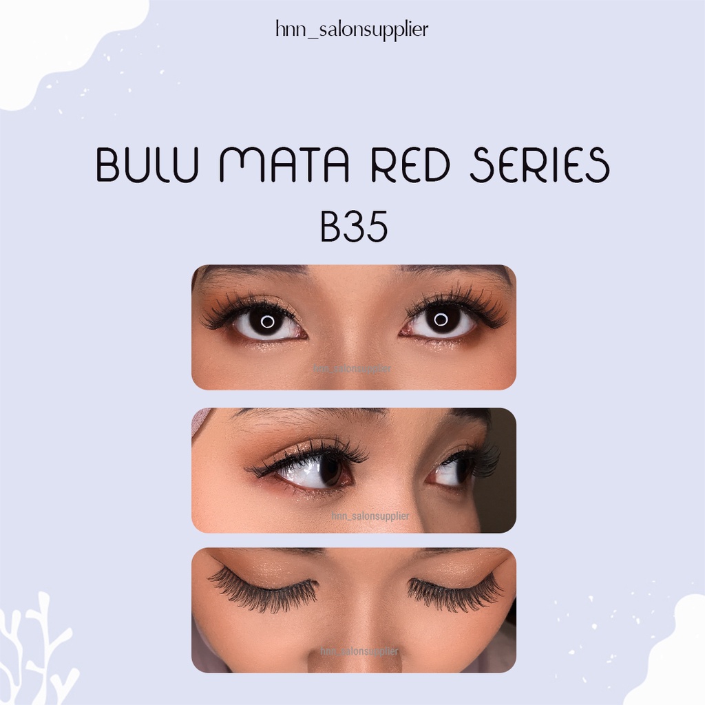 B35 Bulu Mata Palsu Handmade Fake Eyelash Eye Lashes Lash Artifivial Belle Eyelashes