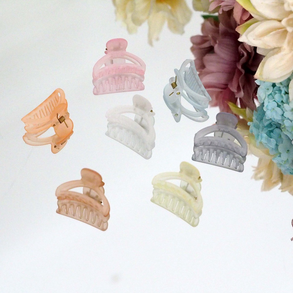 Jepit Rambut Candy Color Jepitan Pony Hair Claw Clips Gaya Korea