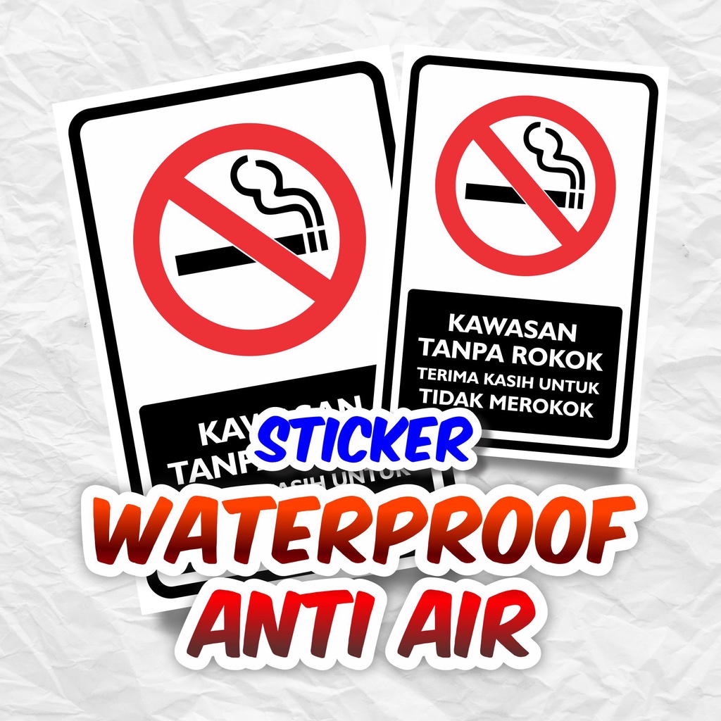 

Sticker No Smoking Dilarang Merokok Kawasan Tanpa Rokok - Terima Kasih