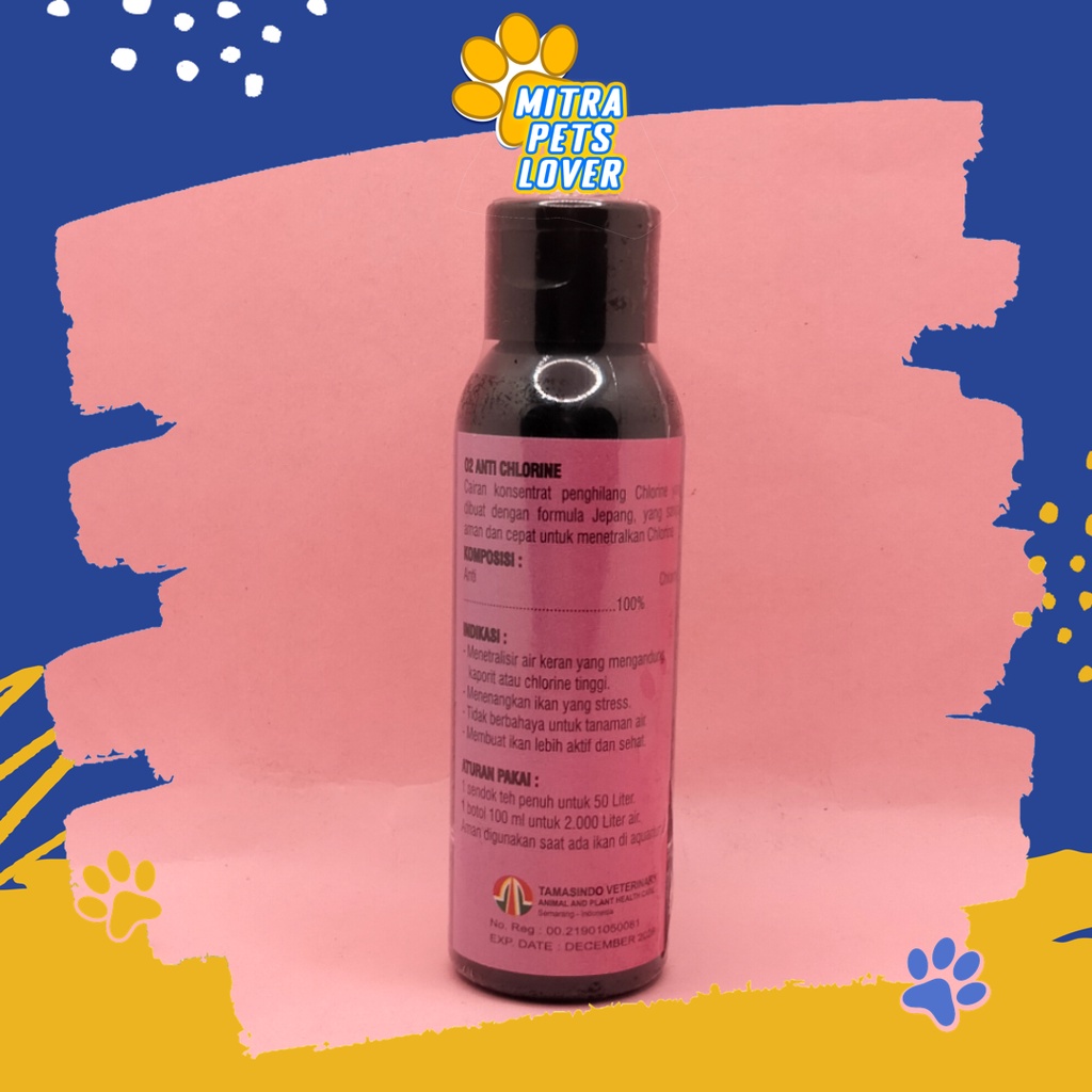 CAIRAN PENETRAL AIR - ANTI CHLORINE 100 ML - CAIRAN PENGHILANG CHLORINE UNTUK MENETRALKAN AIR KRAN YANG BANYAK MENGANDUNG KAPORIT MENENANGKAN IKAN YANG STRESS MEMBUAT IKAN LEBIH AKTIF &amp; SEHAT AMAN UNTUK TANAMAN AIR - BERKUALITAS BAGUS MURAH- MITRAPETLOVER