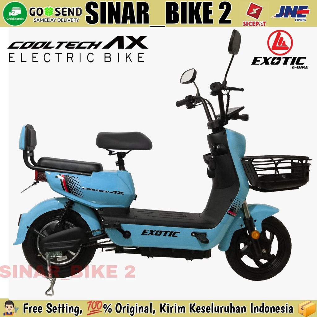 Sepeda Motor Listrik EXOTIC COOLTECH AX 500 Watt &amp; COOLTECH AK &amp; Groza RX 500 Watt &amp; Revolve 500 Watt Electric Bike By Pacific