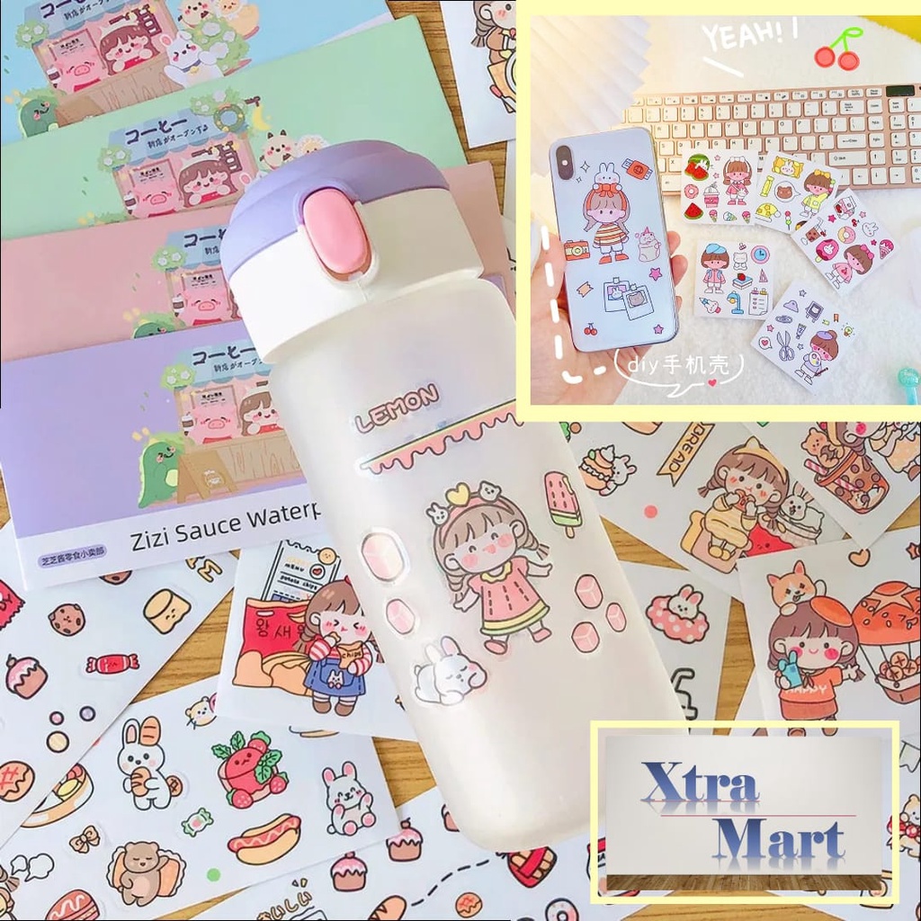 

XM - Stiker Kartun Korea Lucu Sticker Aesthetic Cute DIY Tumblr , Ponsel Serbaguna