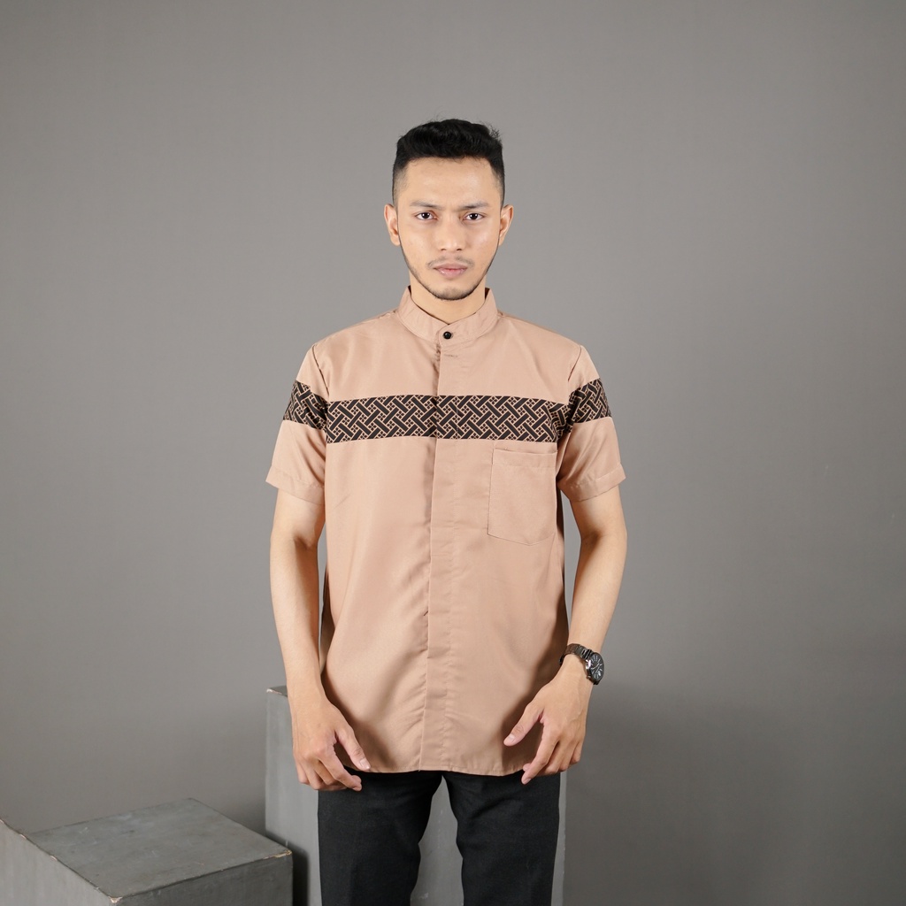 Baju Koko Kurta Dewasa Pria Lengan Pendek M L XL Matt Catton Toyobo Adem Halus Serap Keringat