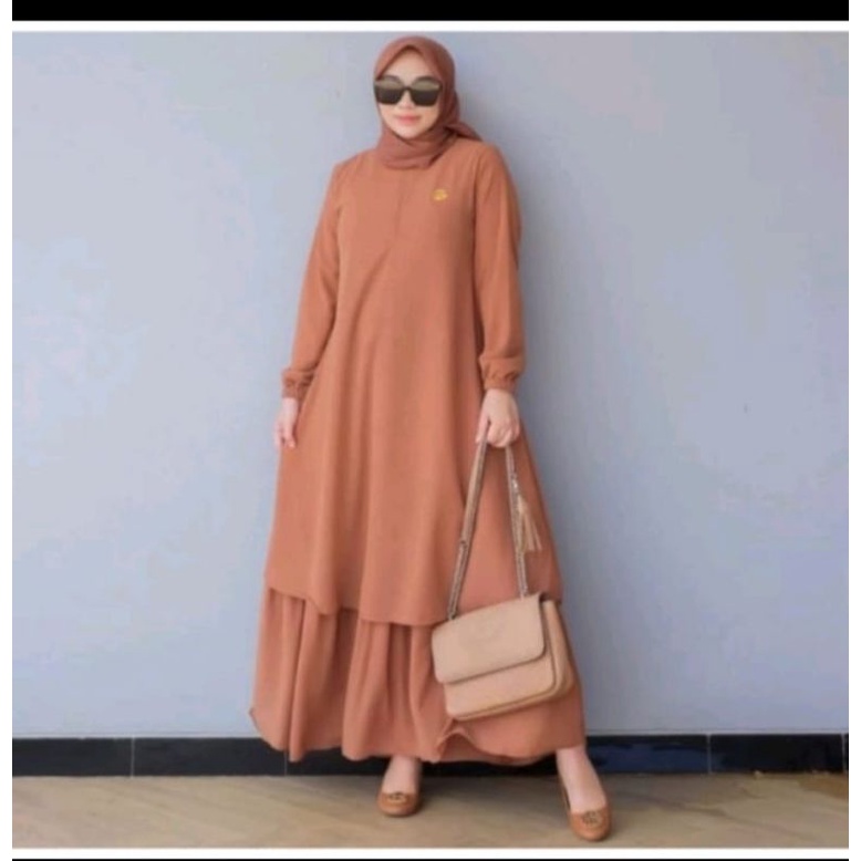 Gamis malaysia polos ceruty