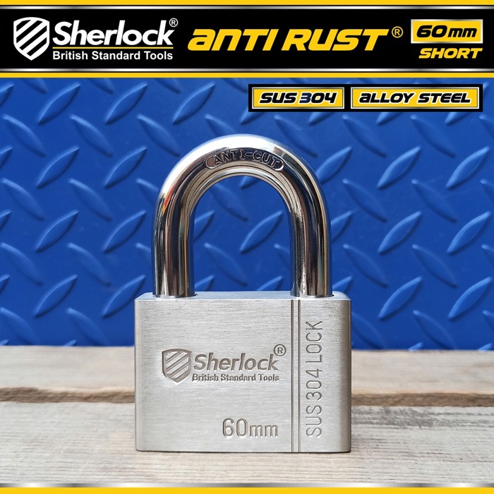 Sherlock Gembok ANTI RUST 60 mm Pendek Stainless Steel 304 Anti Karat