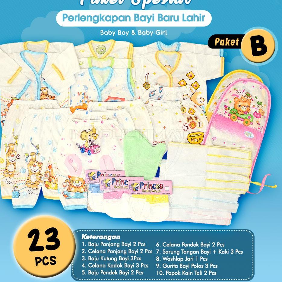 ➻ Set Perlengkapan Bayi Baru Lahir Spesial PAKET B 23in1 Perlengkapan Kado Kelahiran Bayi Baru Lahir