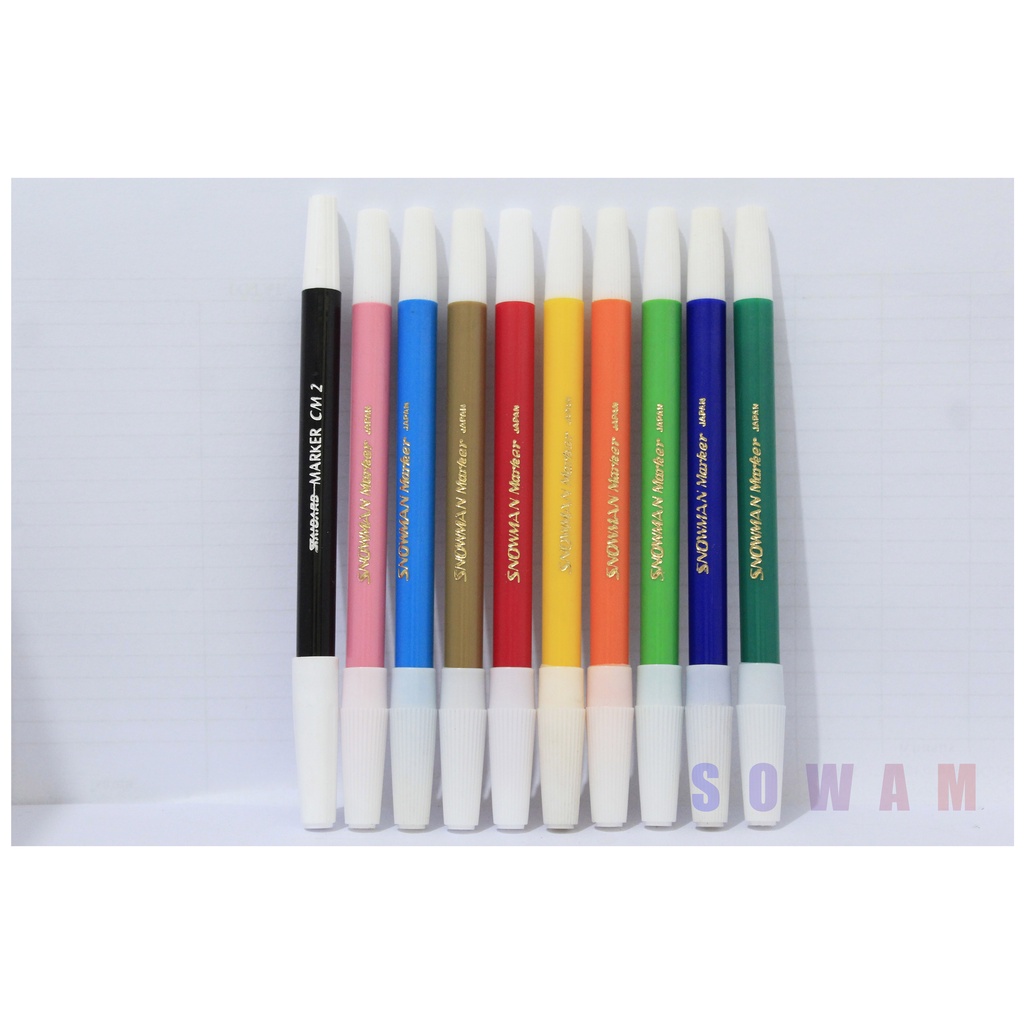 

Spidol kecil Snowman/standar ATK Alat Tulis Warna Warni merah biru hitam pink orange dan lainnya Bisa Campur COD