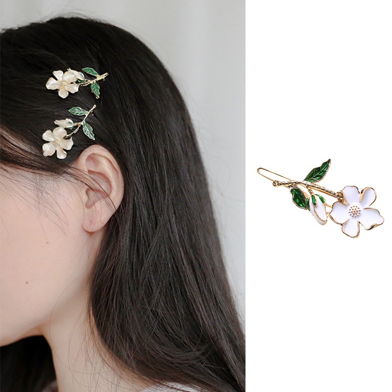 【COD】Retro Vintage Bridal Wedding Gift Hairpin Wanita Cantik Pin Rambut  Cream Hair Clip Kecil