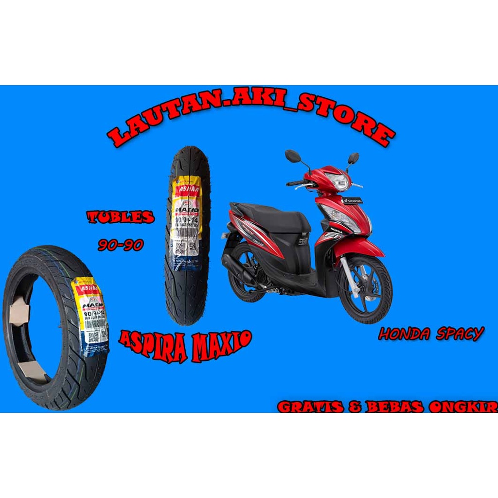 BAN TUBELESS ASPIRA 90/90-14 MAXIO SPR38 / SPR 38 kembang HONDA SPACY